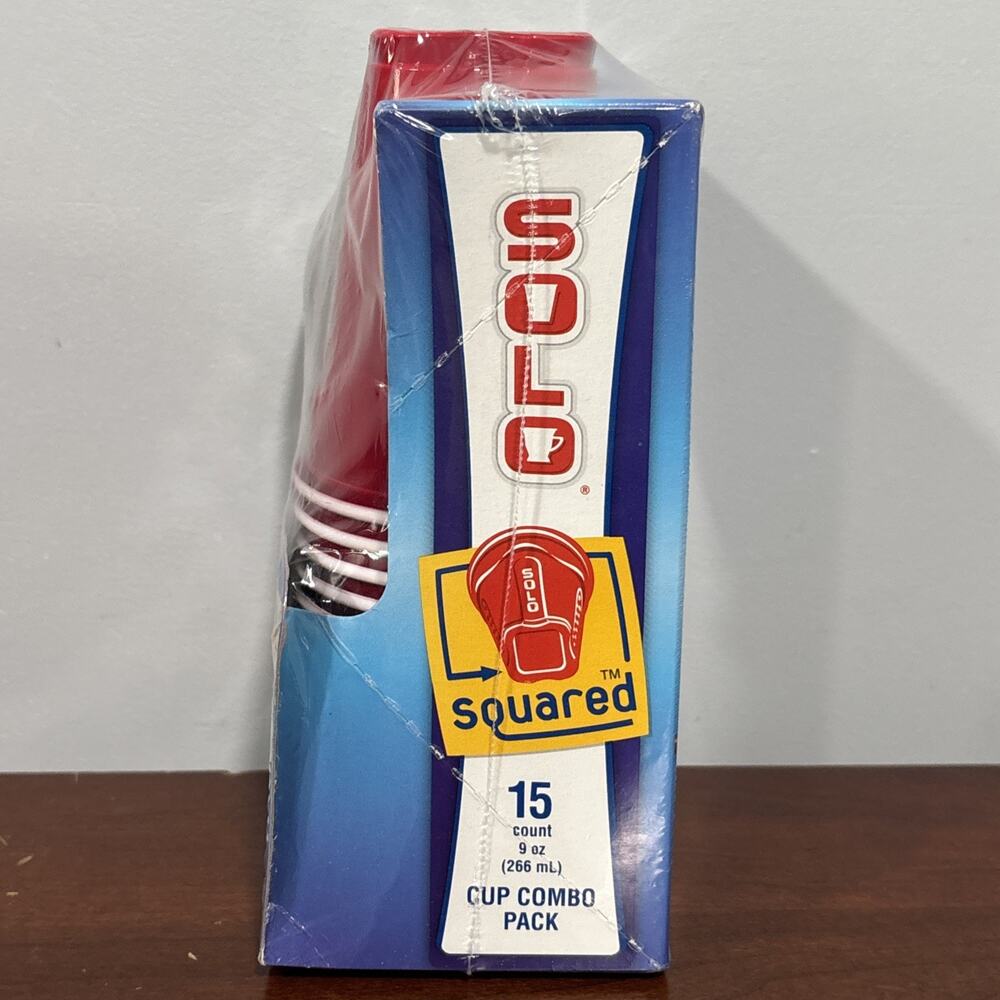 Solo Cups For Kids On The Go Combo Pack Lids & Straws 9 Oz Squared Red Sealed - Picture 2 of 6
